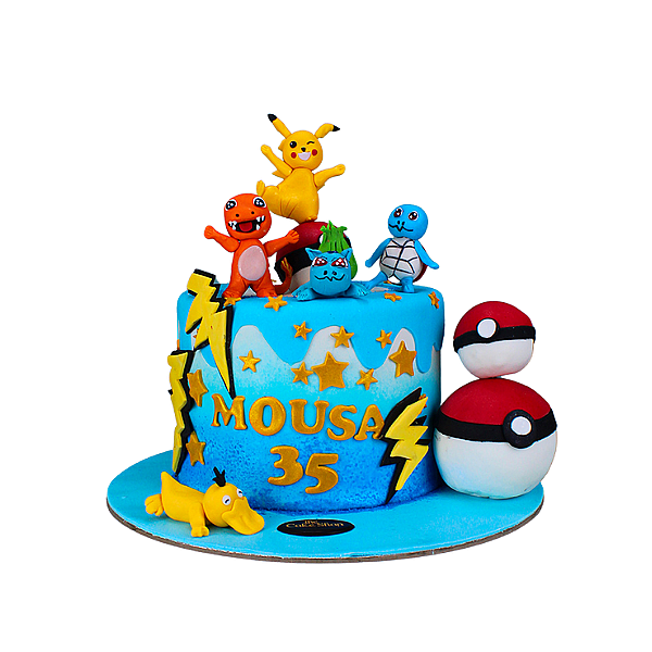 A Pokémon-themed cake.