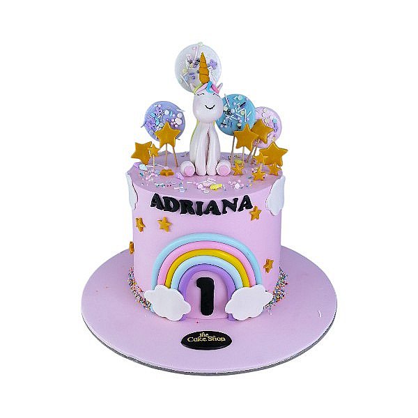 A unicorn-themed cake