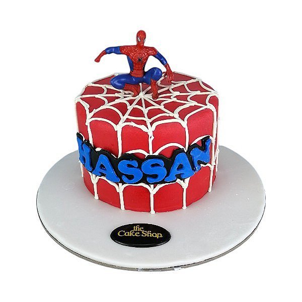A Spider-Man-themed cake. 4
