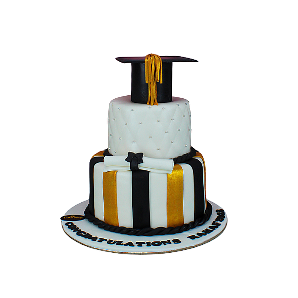 A graduation-themed cake 12