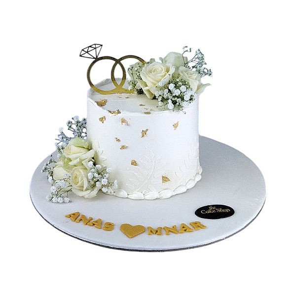 Engagement flower cake